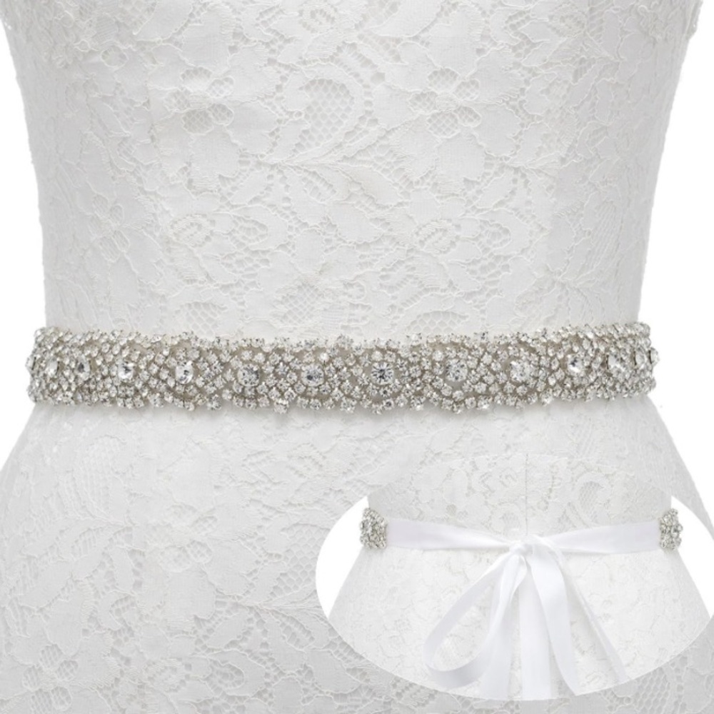 NWOT off white Beaded dress Belt - Picture 3 of 9